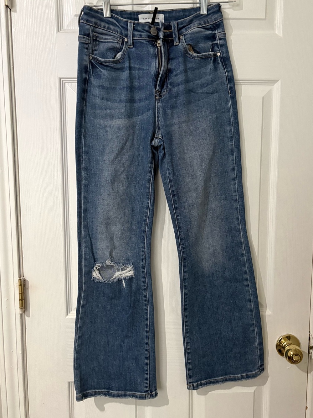 Risen distress bootcut jeans